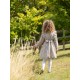 Anna Pavlova Dress Secret Garden Linen with Sweet William Hand Smocking