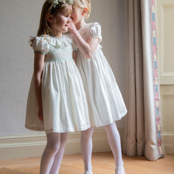 Diana Special Occasion Dress with Lily of the Valley Hand Smocking