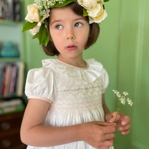 Diana Special Occasion Dress with Seashell Hand Smocking