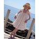 Indira Gandhi Flutter Dress Mon Cherry Cotton with a La Mode Hand Smocking