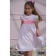 Katherine Johnson Dress Pink Grid Cotton with Strawberrylicious Hand Smocking