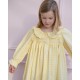 Nightingale Girl's Dress Primrose Gingham with Daffodil Hand Smocking