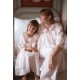 Nightingale Girl's Dress Powder Puff Plumetti with Marshmallow Hand Smocking