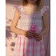 Rachel Carson Girls Dress Candy Floss Gingham with Spearmint Hand Smocking
