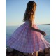 Rachel Carson Girls Dress Candy Floss Gingham with Spearmint Hand Smocking
