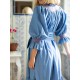 Ada Lovelace Dress Chambray with Berries and Cream Hand Smocking