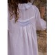 Bessie Coleman Women's Dress Moonstone Cotton with Cornflower Hand Smocking