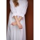 Bessie Coleman Women's Dress Moonstone Cotton with Kir Royale Hand Smocking