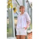 Cleopatra Blouse Pastel Rainbow with Lucky Charm Hand Smocking Edition 41