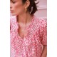 Cleopatra Blouse Pink Panther Cotton with Milkshake Hand Smocking Edition 36
