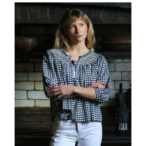 Cleopatra Jacket Schoolhouse Gingham with Chalk Hand Smocking Edition 5