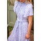 Colette Dress Passionflower Trellis with Delphinium Blue Hand Smocking