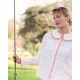 De Beauvoir Blouse Cherry Cheesecloth with Red Apple Embroidery