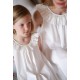 Memo Press x Smock London Women's Alice Dress Moonstone with Yellow Rose Hand Smocking