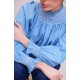 Pom x Smock London Scholl Blouse Paperwhite Ditsy with Snowdrop Hand Smocking Edition 61