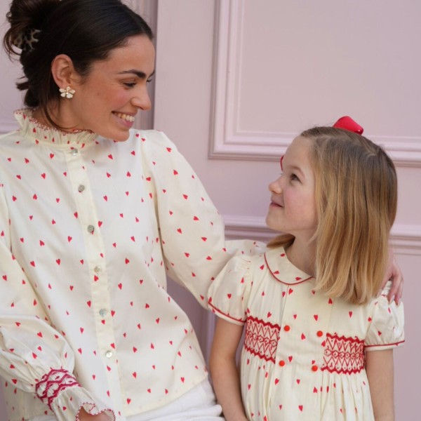Shelley Blouse Loveheart Cotton Lawn with My Funny Valentine Hand Smocking Edition 22