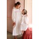 Nightingale Women's Dress Long Sleeves Moonstone with Kir Royale Hand Smocking